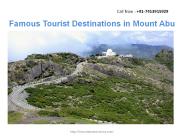 Famous Tourist Destinations in Mount Abu