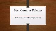 Best Contour Palettes