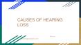 Noise Induced Hearing Loss(NIHL) PowerPoint PPT Presentation