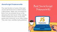 Best java script Frameworks