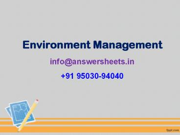 Explain Environmental Management system (EMS) and ISO 14000 standards.