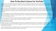 Buying Guide For YouTube Video Cameras
