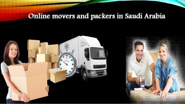 Online movers and packers in Saudi Arabia