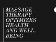 Massage Therapy Optimizes Health And Well-being PowerPoint PPT Presentation