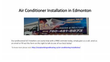 Air Conditioner Installation in Edmonton