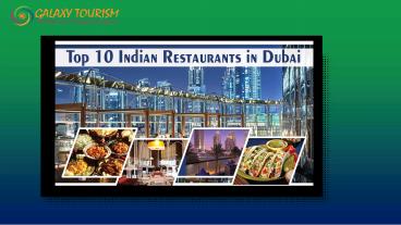 Top 10 Indian Restaurants in Dubai