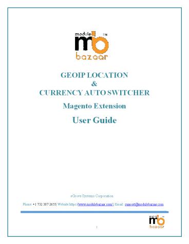 Magento 2 Currency Auto Switcher + GeoIP Location