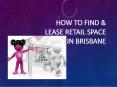 Guide to lease retail space in Brisbane.