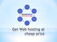 Get web hosting at one dollar