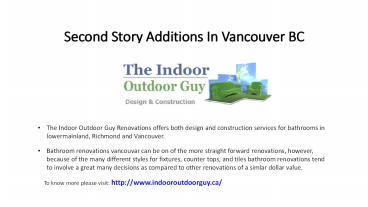 Second story additions In Vancouver BC