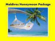 Maldives honeymoon