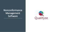 Nonconformance Management Software System