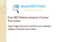 Free SEO Website Analysis Checker Tool Online | Sagar SEO Tools PowerPoint PPT Presentation