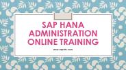 SAP HANA Administration Tutorial
