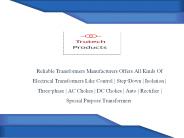 Control Transformer Manufacturers (13)
