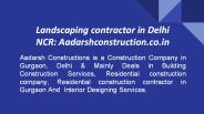 Landscaping contractor in delhi ncr