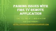 Paring issue on fire tv application