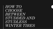 How To Choose Between Studded And Studless Winter Tires