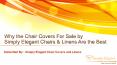 Why the Chair Covers For Sale by Simply Elegant Chairs & Linens Are the Best