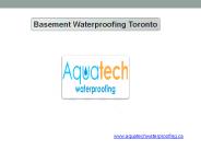 Basement Waterproofing Toronto