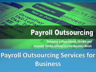 Advantages of Payroll Outsourcing Services for Business