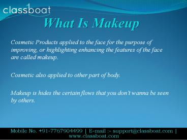 Makeup Classes in Pune