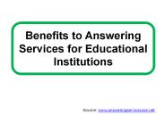 Benefits to Answering Services for Educational Institutions