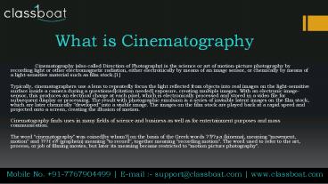 cinematography college in pune