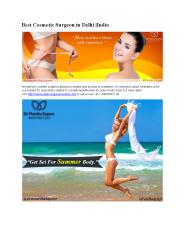 Best Cosmetic Surgeon in Delhi |India