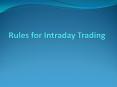 7 Basic Rules for Trading in Intraday PowerPoint PPT Presentation