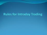 7 Basic Rules for Trading in Intraday