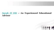 Sarah El Dib – An Experienced Educational Advisor