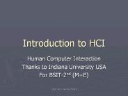 Human Computer Interaction