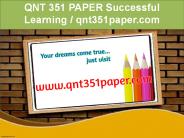 QNT 351 PAPER Successful Learning / qnt351paper.com