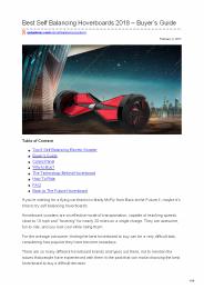 Self balancing hoverboard guide