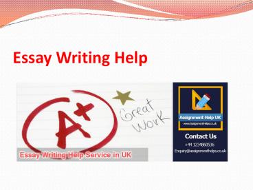 Essay Writing Help