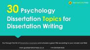 30 psychology dissertation topics for dissertation writing