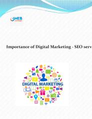 Importance of Digital Marketing – SEO services