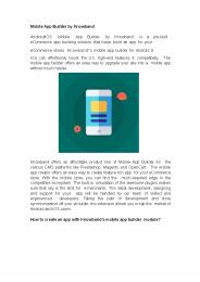 Mobile App Builder for Android/iOS by Knowband