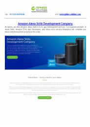 Amazon Alexa Skill Development Services