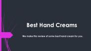 Best Hand Creams
