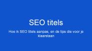 SEO titels