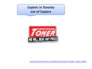 Copiers in Toronto
