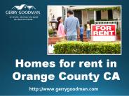 Homes for rent in Orange County CA