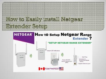 Configure Netgear Extender Setup via Mywifiext net login