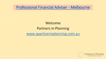 Professional Financial Adviser Melbourne