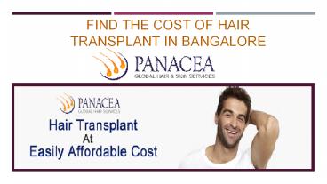 Hair Transplant Cost in Bangalore, Affordable Hair Trasplant in India
