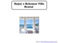 Enjoy a Bahamas Villa Rental PowerPoint PPT Presentation