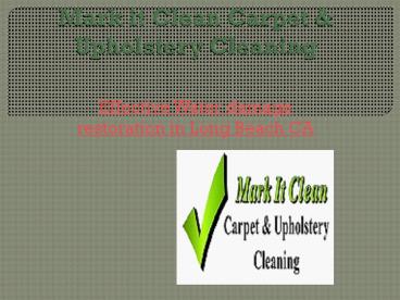 Water damage restoration Long Beach CA