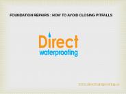 FOUNDATION REPAIRS